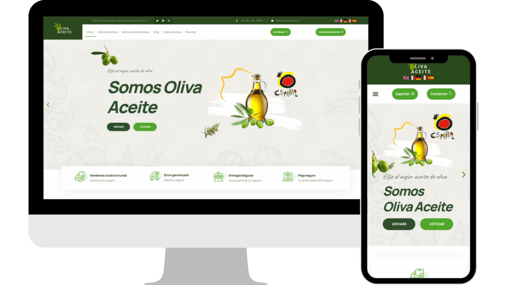 Diseño web Aceite de oliva