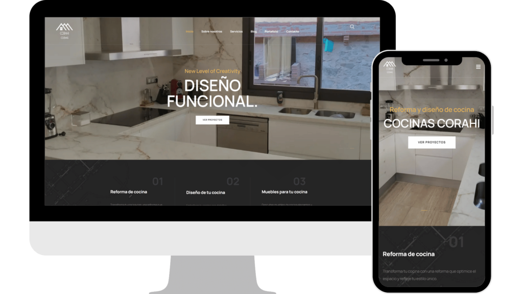 Diseño web Cocinas Corahi