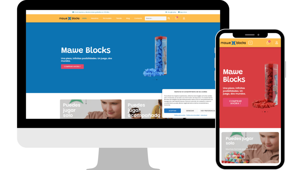 Diseño web Mawe Blocks