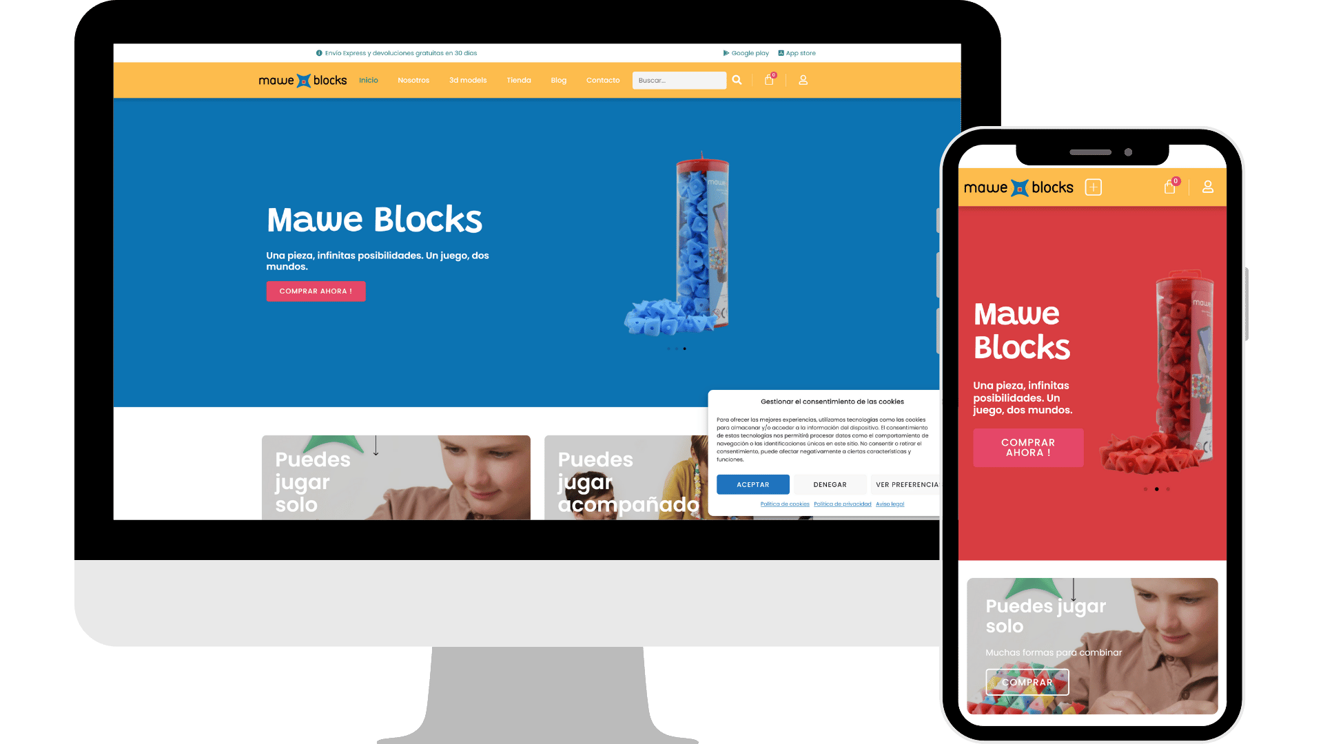 Diseño web Mawe Blocks